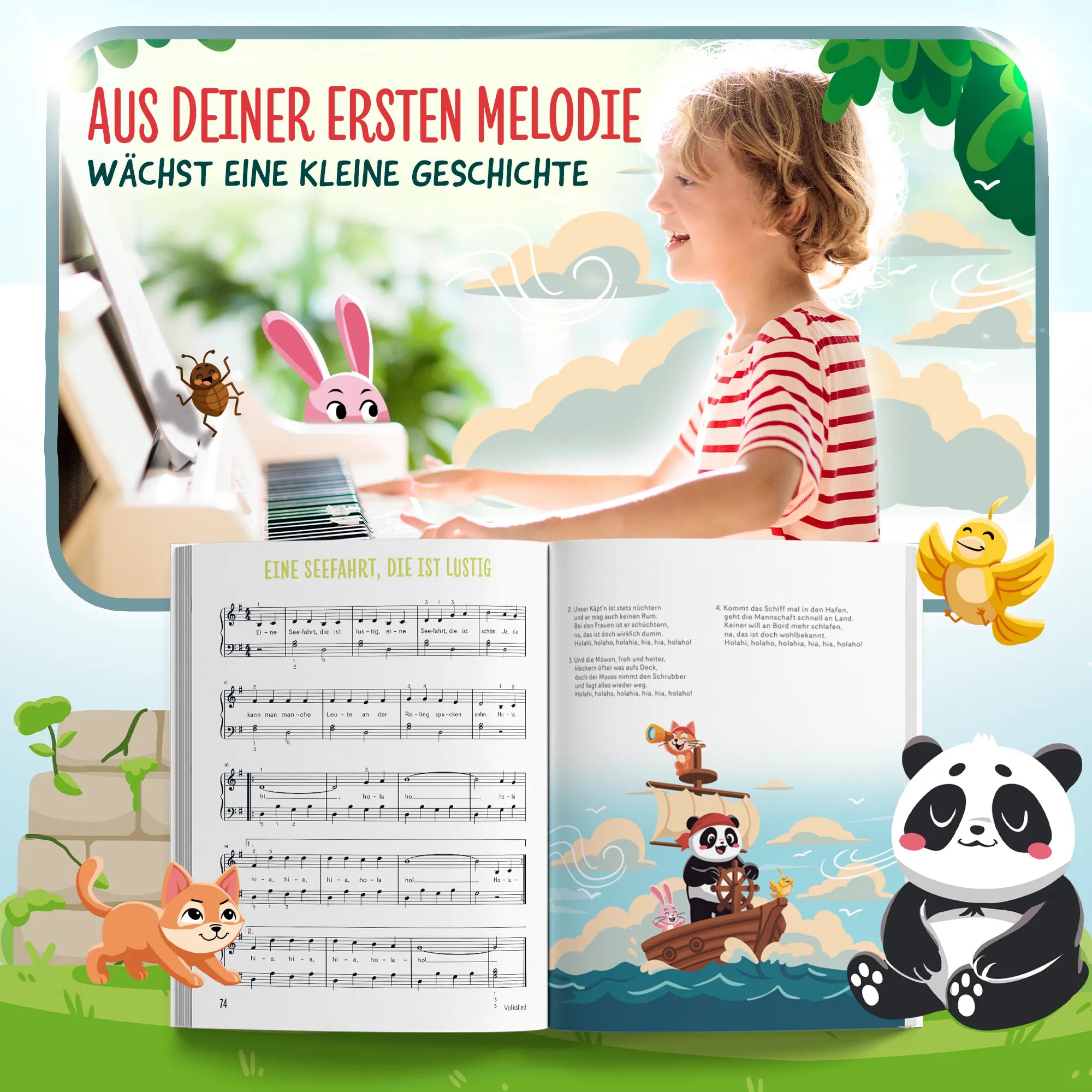 Kinderleicht Klavier lernen mit Panda Paul und seinen Freunden