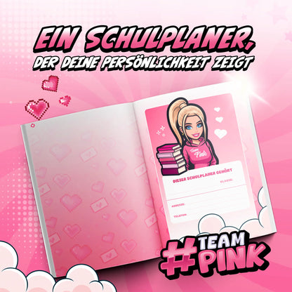 Mein Schulplaner 2025 / 2026: #TeamPink – der Schulkalender von Cansel